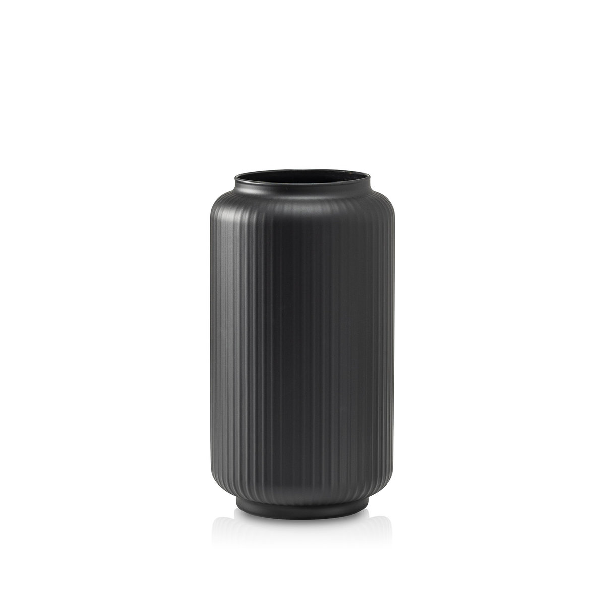 Wazon szklany ryflowany czarny black form