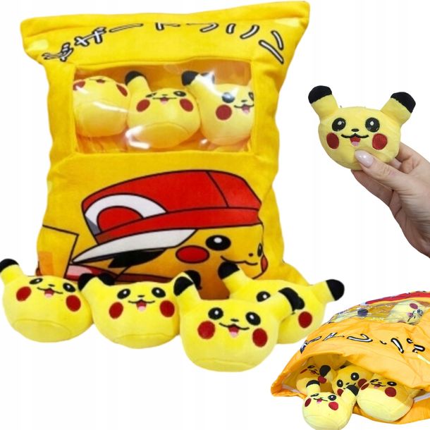 Poduszka Pudding 2w1 z Maskotkami Pikachu-PLUSZOWA PRZYTULANKA DO RZUCANIA