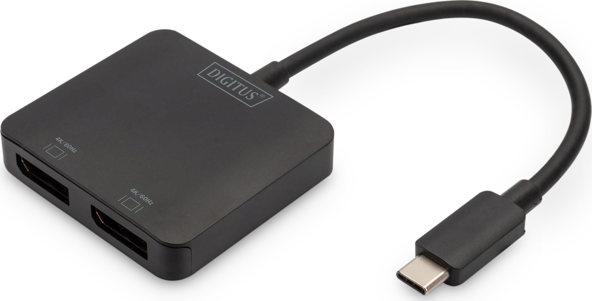 HUB USB Digitus DIGITUS USB-Hub 2-Port C ->2xDP m.Kabel schwarz