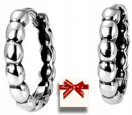 Kolczyki srebrne kółka kulki wiszące koła dla kobiet dzieci,Srebro 925