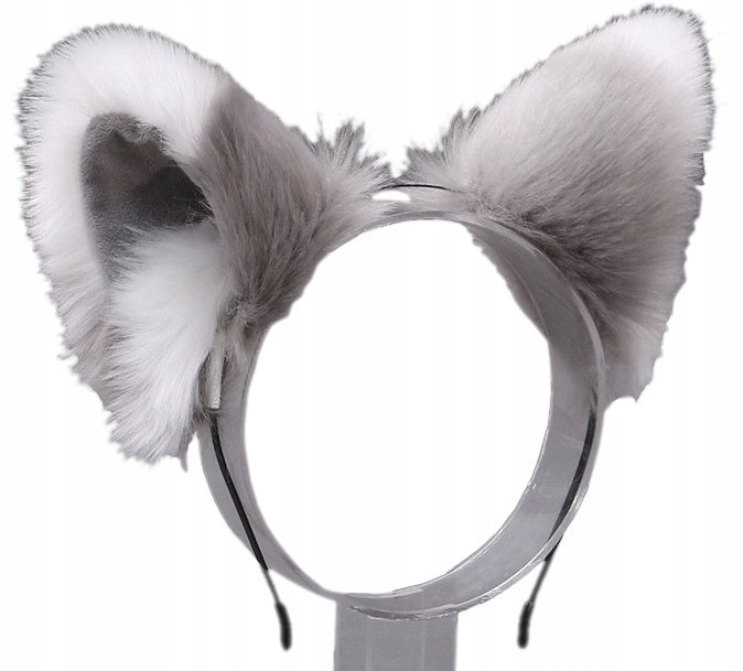 KOCIE USZY FUTRZANE OPASKA NA GŁOWĘ COSPLAY ANIME