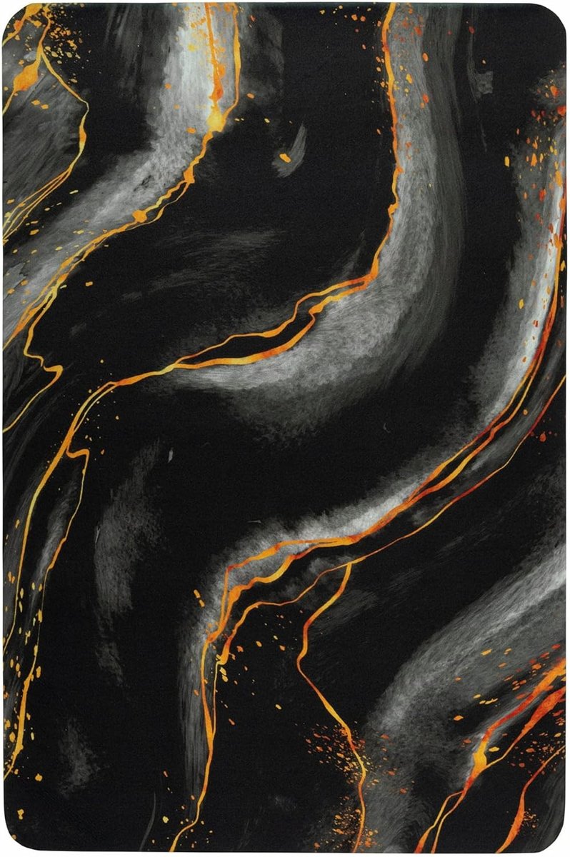 Uniwersalna Szybkoschnąca Mata Łazienkowa 50x80 cm Czarny Marmur
