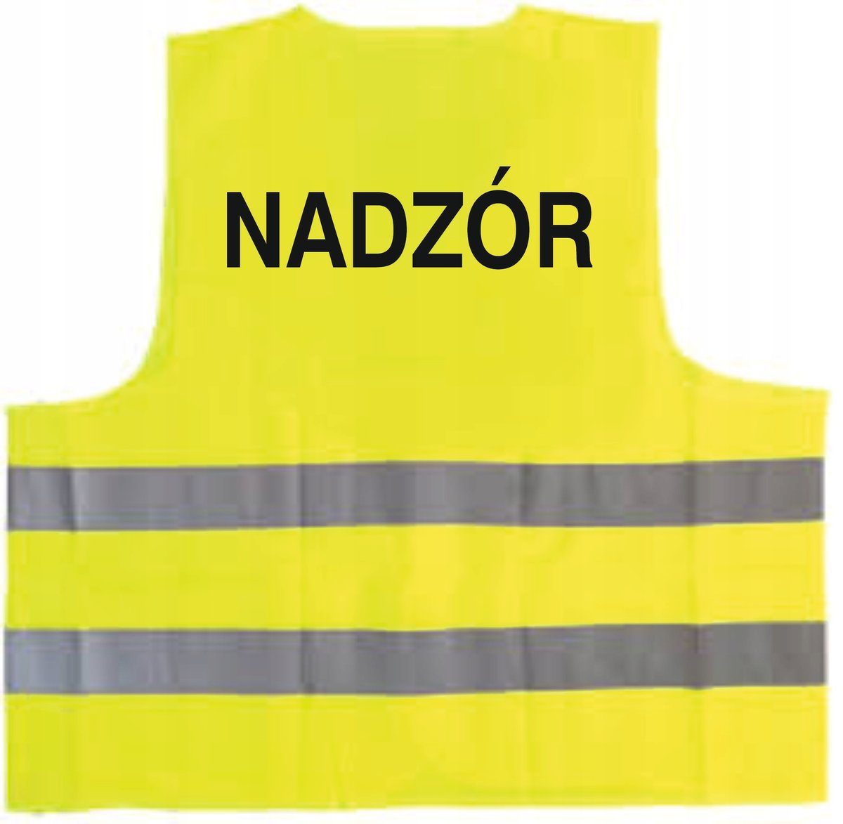 Kamizelka odblaskowa z nadrukiem NADZÓR rozmiar XXXL