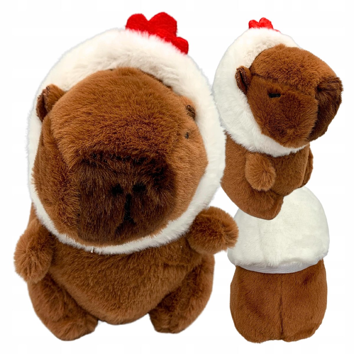Maskotka Pluszowa Kapibara Pluszak Capybara Kaptur Ptak Brelok 12 cm