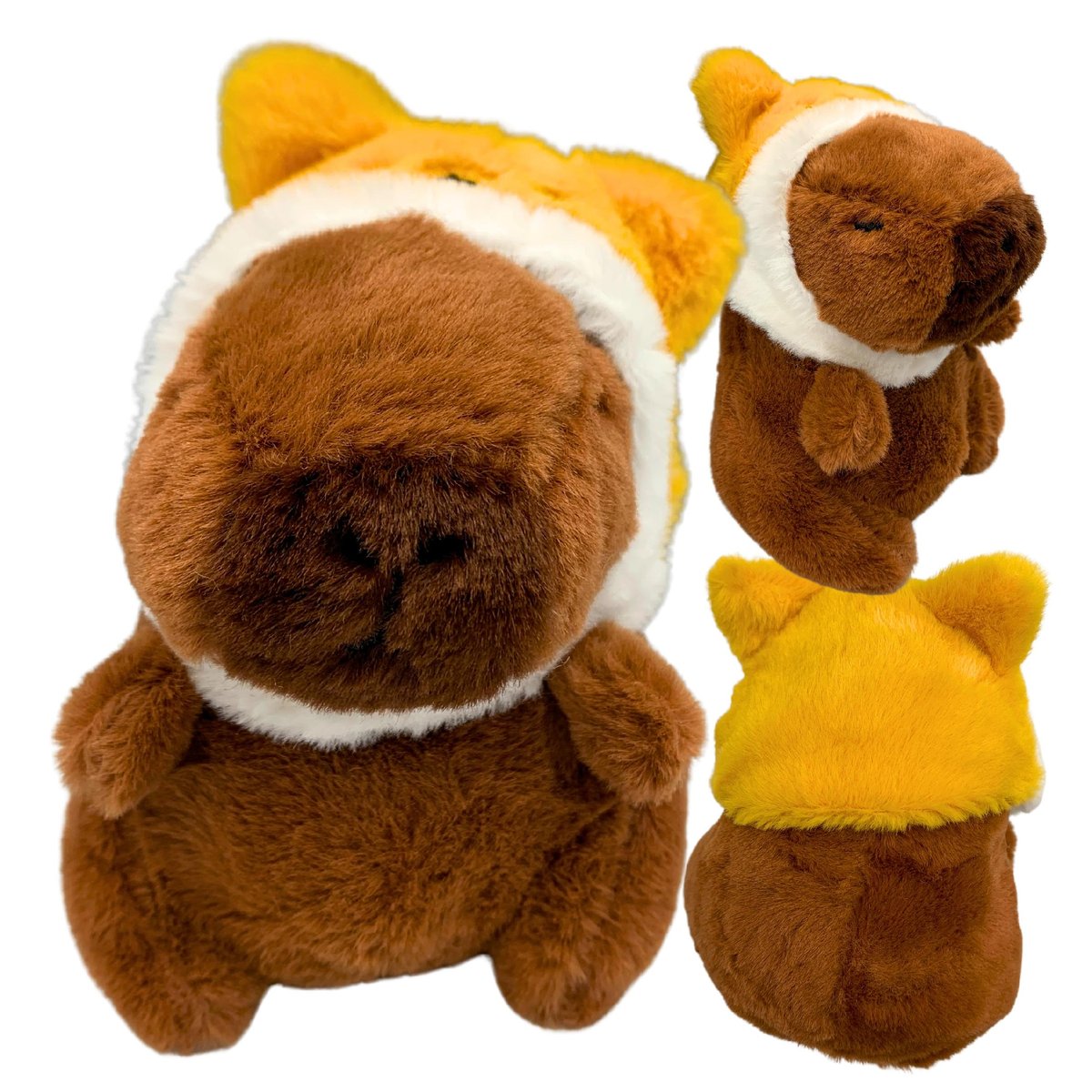 Maskotka Pluszowa Kapibara Pluszak Capybara Kaptur Lis Lisek Brelok 12 cm