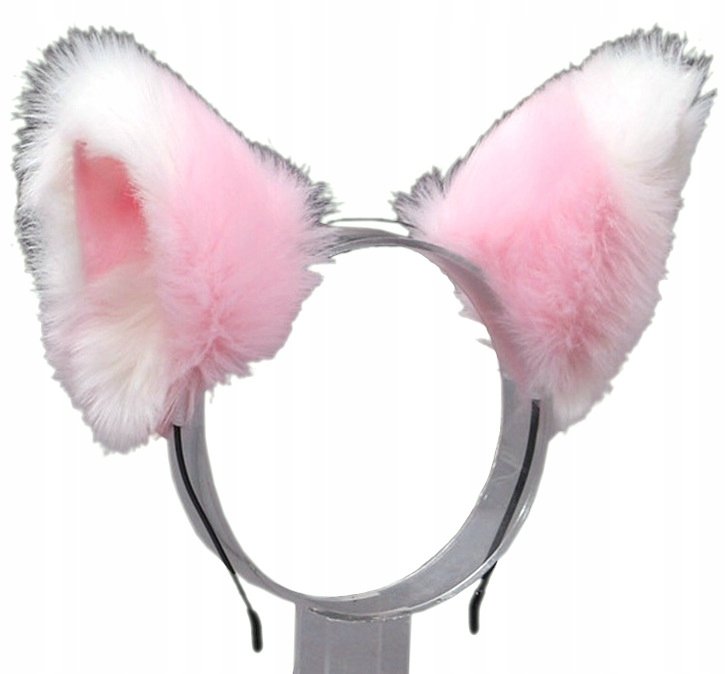KOCIE USZY FUTRZANE OPASKA NA GŁOWĘ COSPLAY ANIME