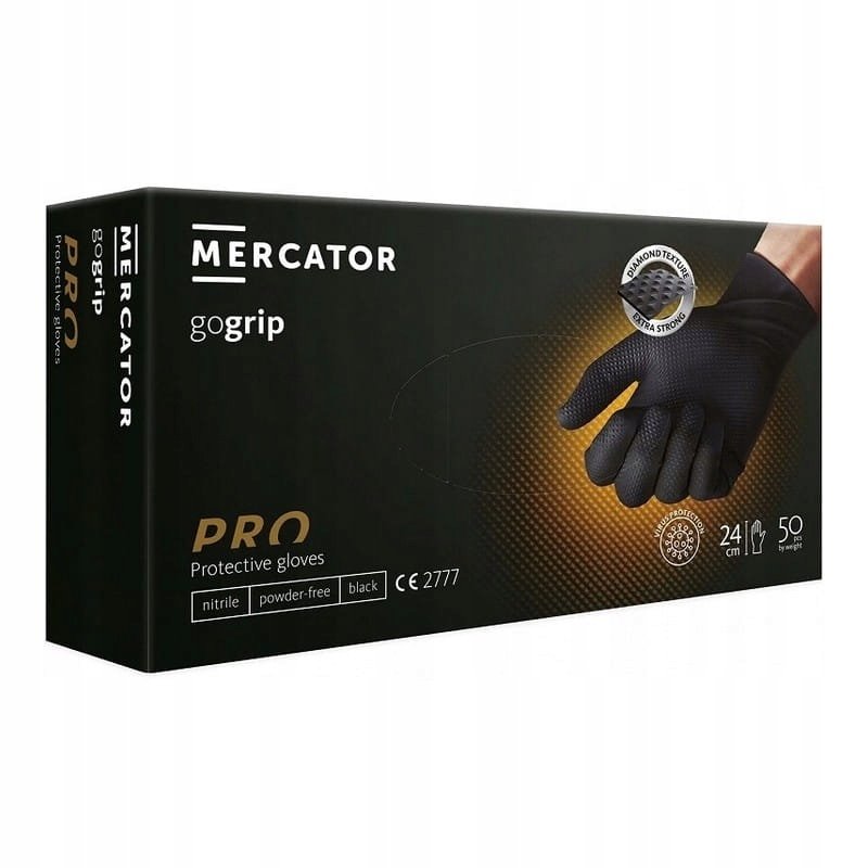 Rękawice nitrylowe MERCATOR gogrip orange r. XXL