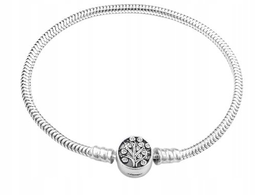 Bransoletka srebrna 925 modułowa moments baza drzewko do charms,20cm, 3,0mm