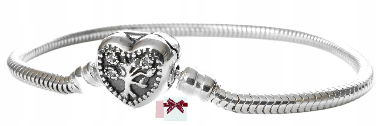 Bransoletka srebrna 925 modułowa moments 21cm baza drzewko do charms, 3,0mm