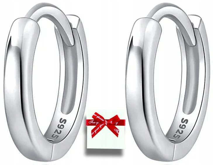 Kolczyki srebrne 925 wiszące koła,kółka dla kobiet dzieci,na prezent