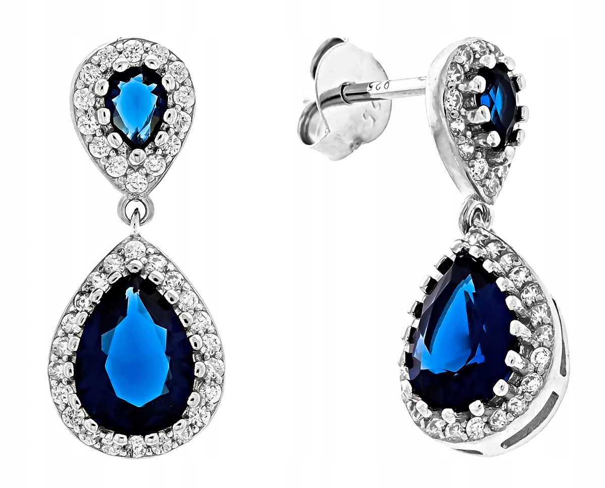 Kolczyki srebrne 925 wiszące krople, łezki ,damskie wkrętki ,sztyfty,drop