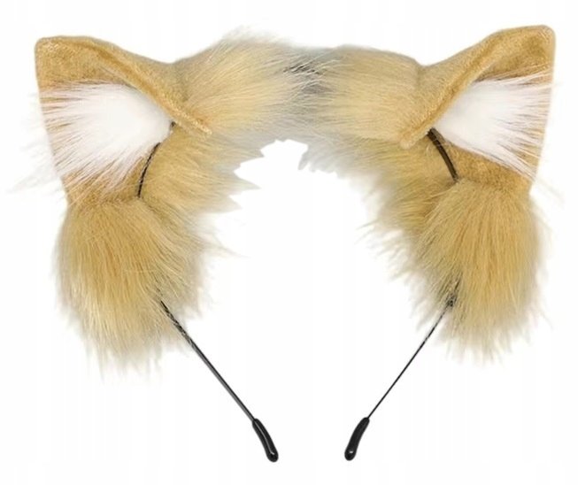 KOCIE USZY REALISTYCZNE MODELOWANE OPASKA NA GŁOWĘ COSPLAY ANIME