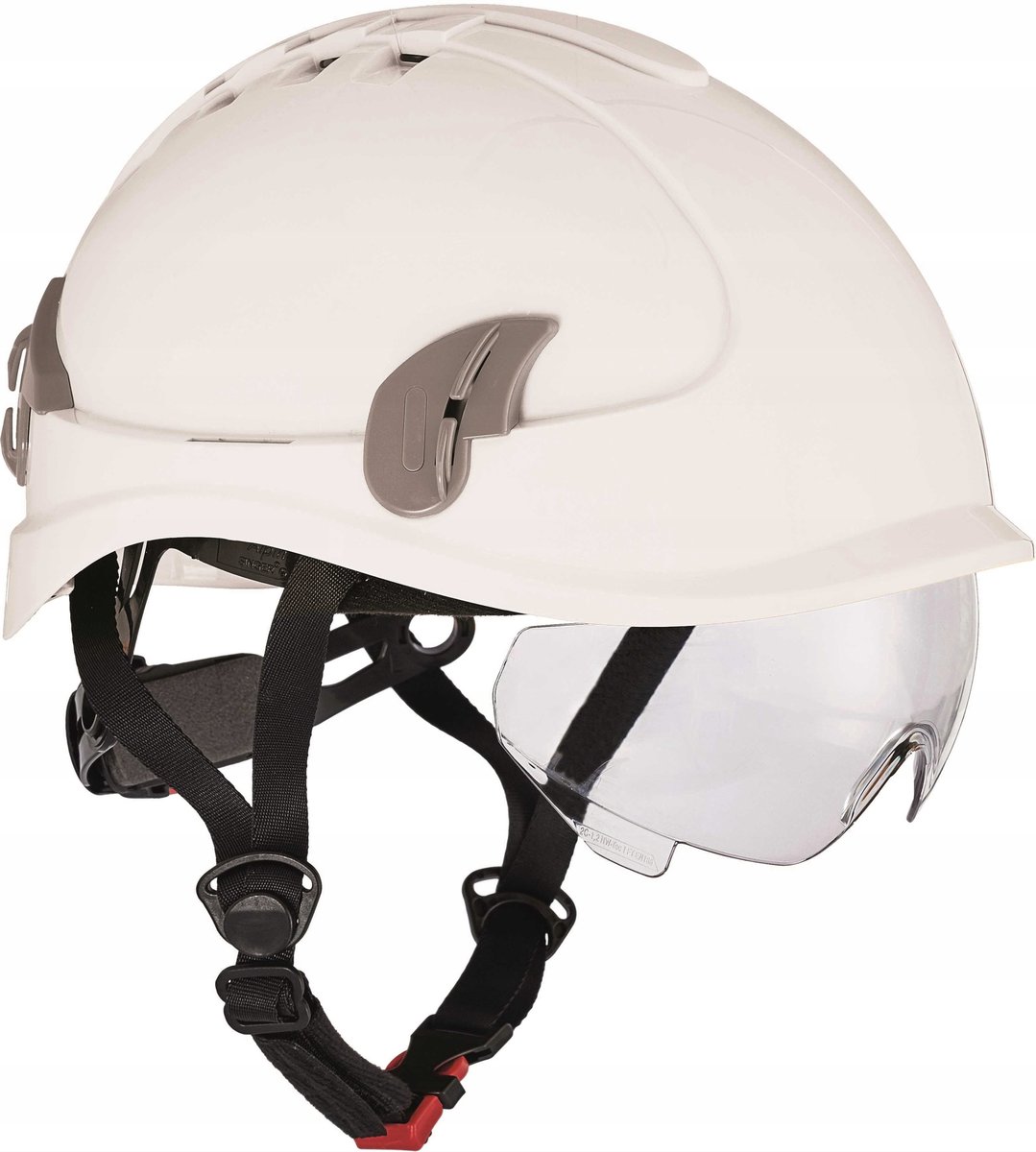 Kask hełm ochronny dla budowlańców z okularami i paskiem Cerva Alpinworker