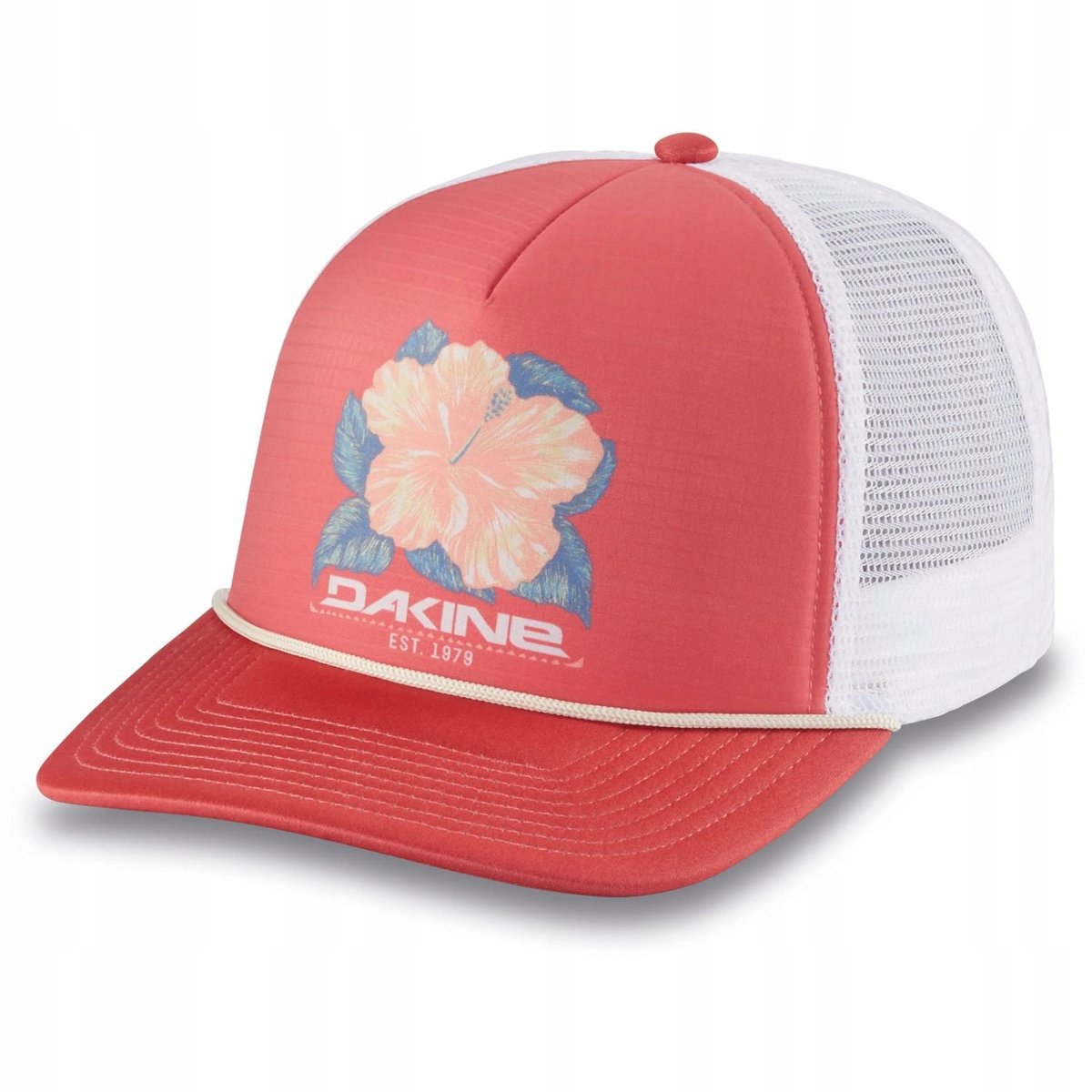 Czapka dakine vacation trucker z siatką snapback czerwony kwiat