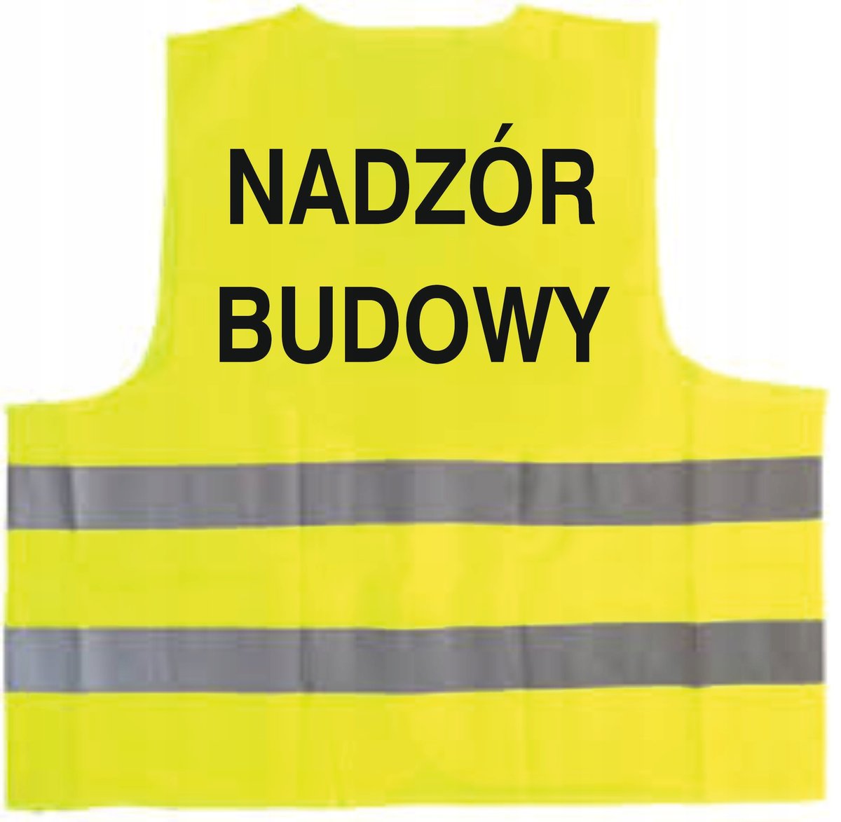 Kamizelka odblaskowa z nadrukiem NADZÓR BUDOWY rozmiar XXXL