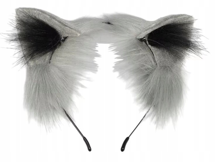 KOCIE USZY REALISTYCZNE MODELOWANE OPASKA NA GŁOWĘ COSPLAY ANIME