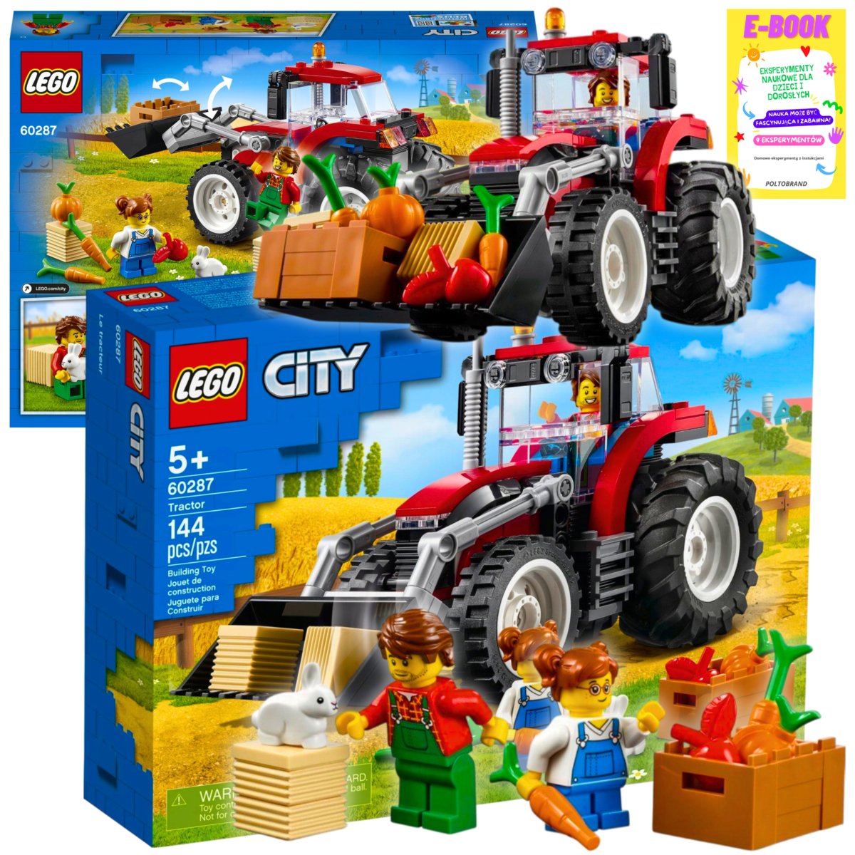 LEGO City Traktor Farma Ciągnik 60287 KLOCKI LEGO PREZENT + EBOOK