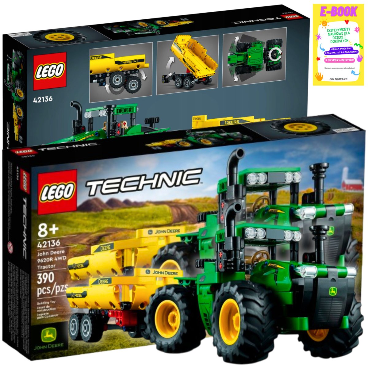 LEGO John Deere Traktor Ciągnik LEGO TECHNIC 42136 + EBOOK