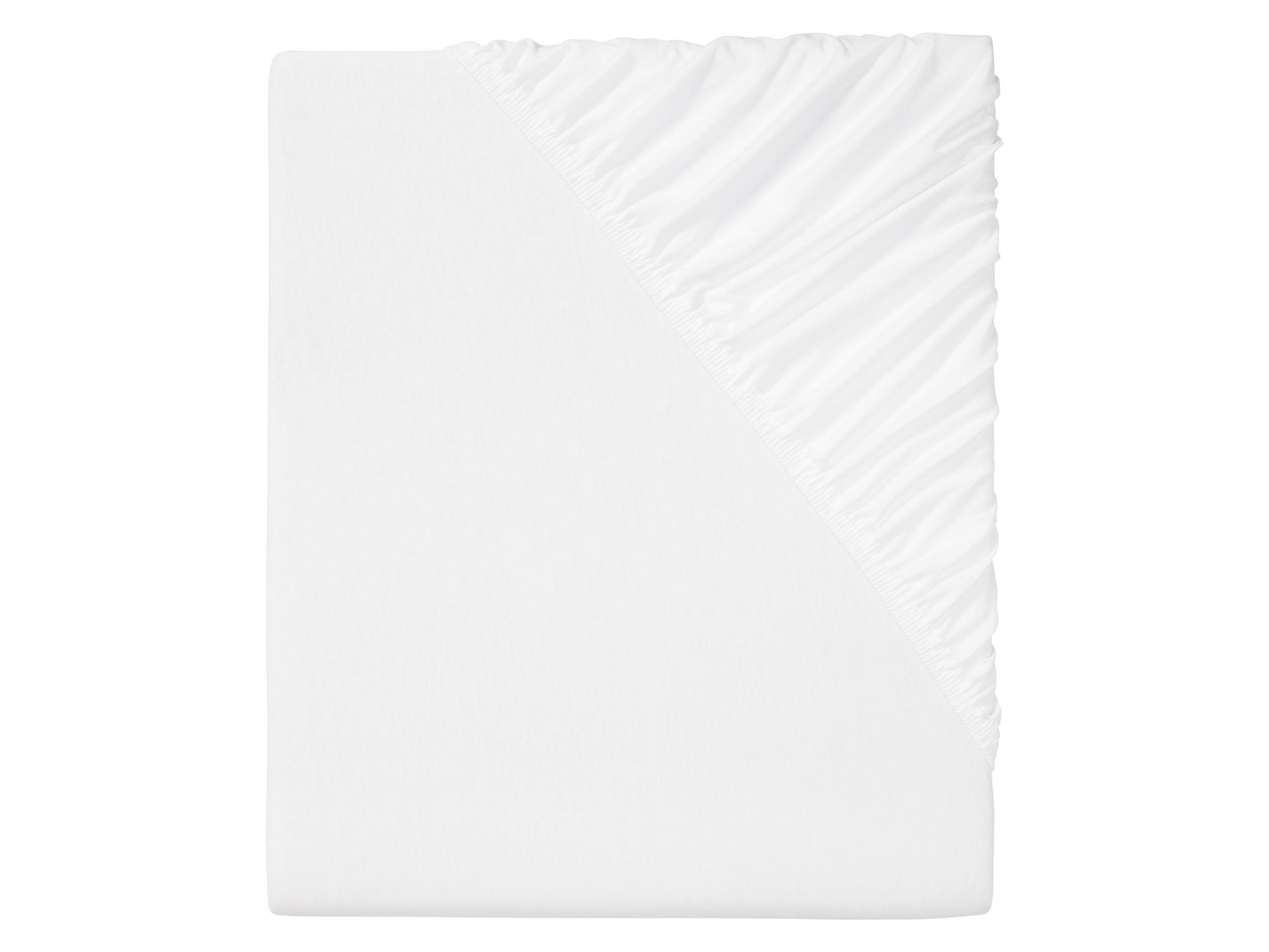 LIVARNO home Prześcieradło z dżerseju z gumką, 140-160 x 200 cm (Biały)