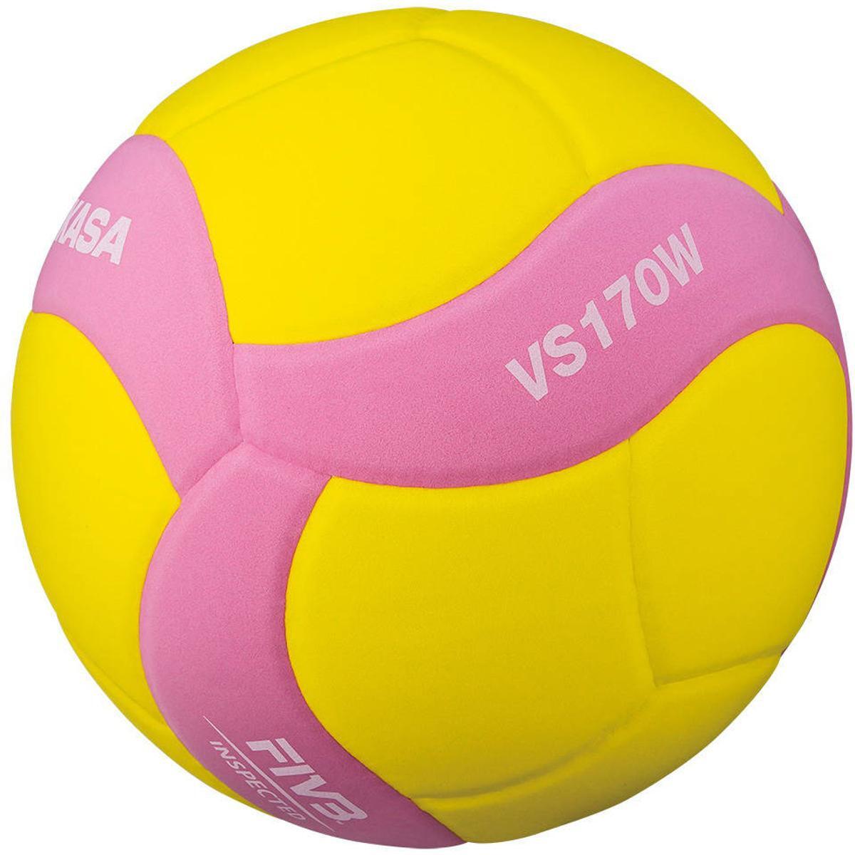 Mikasa Piłka do siatkówki VS170W żółto-różowa r.5 VS170WYP