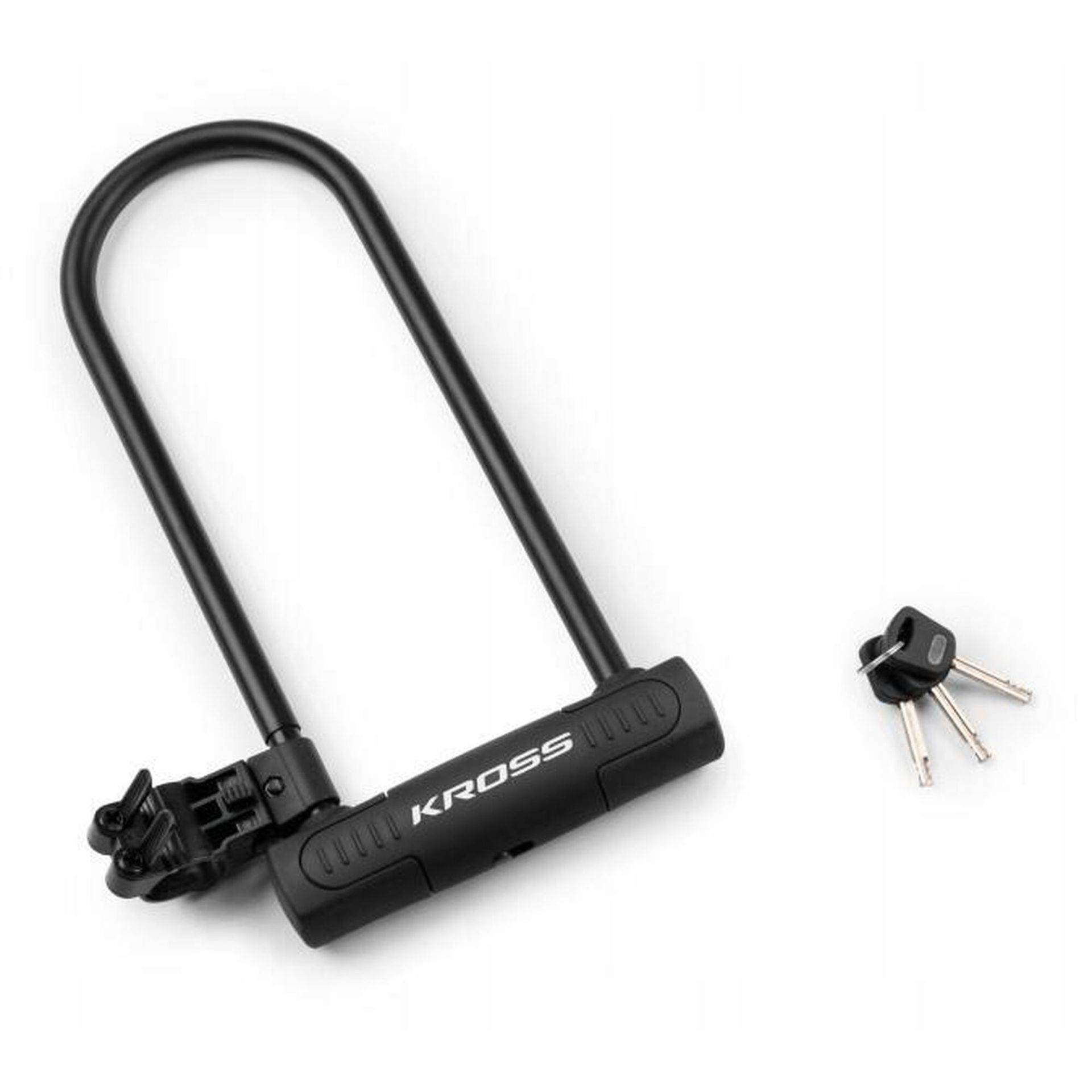 Kross Zapięcie U-lock KZU 350 czarny / Rozmiar: 18 x 34 cm