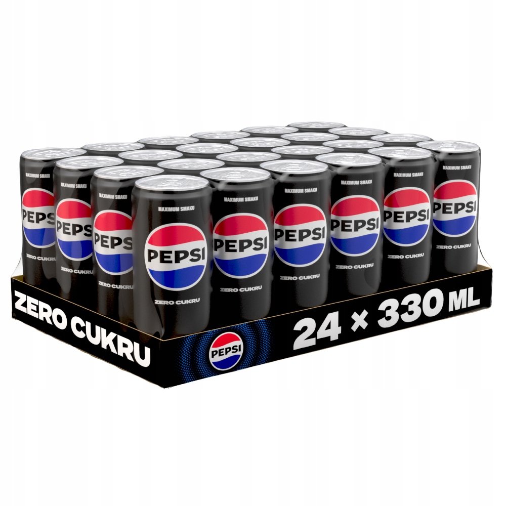 Zestaw 24 Sztuk Pepsi Cola Zero Cukru 0,33L