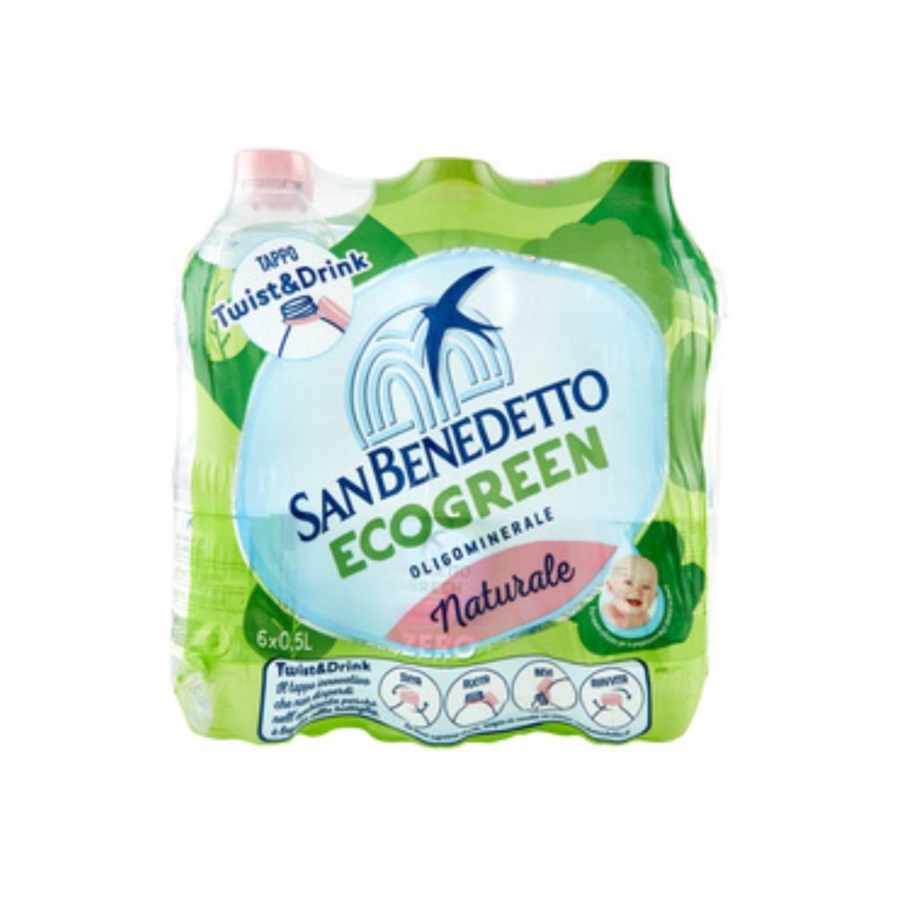 6 X San Benedetto Fonte Primavera Ecogreen – Naturalna Woda Oligomineralna