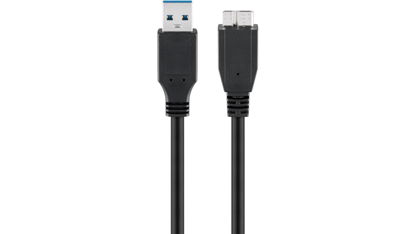 Kabel USB Goobay USB-A - micro-B 1.8 m Czarny (RB66026)