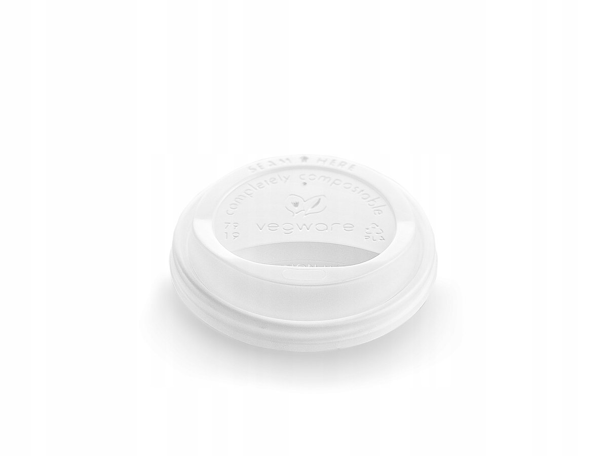 Bagstar Pokrywka CPLA do kubka papierowego 250ml biała(50szt)VLID79S 100% bio