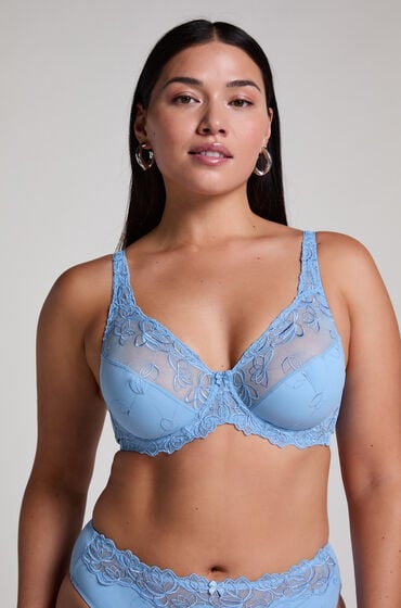 Hunkemöller Biustonosz nieusztywniany z fiszbinami Diva Niebieski