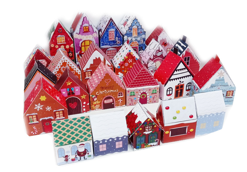 Domki Do Kalendarza Adwentowego 25 Szt Wioska Świąteczna N01