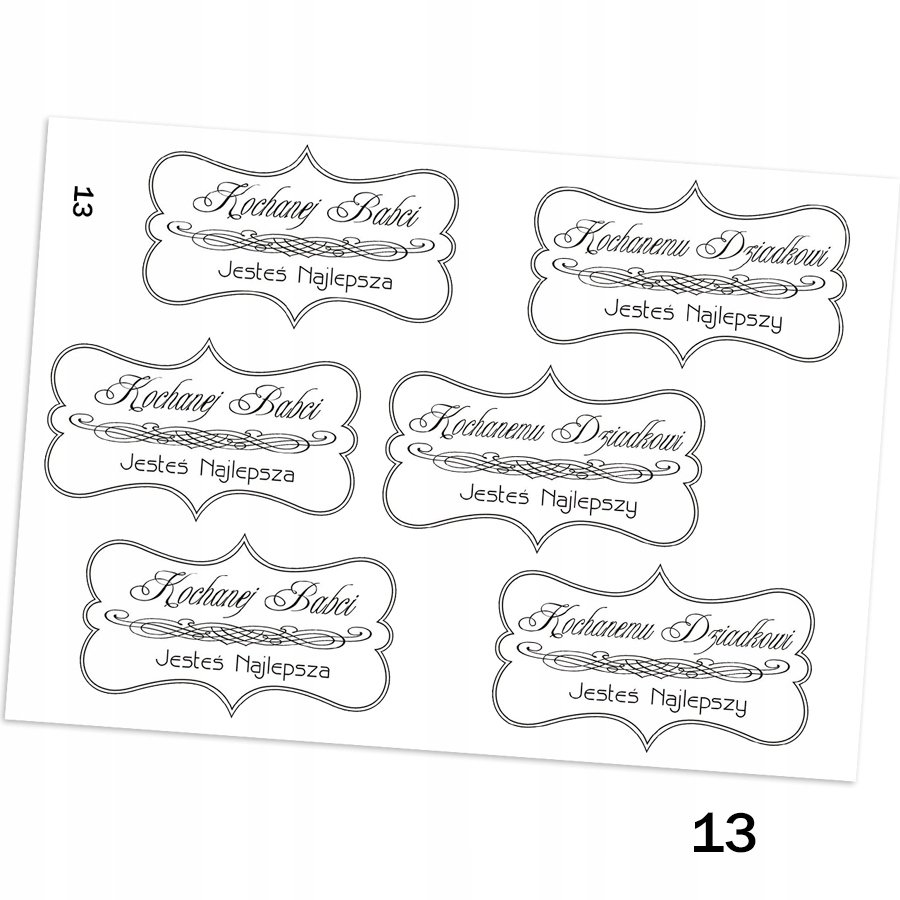 Naklejki Dekoracyjne 6Szt Dzień Babci I Dziadka 13
