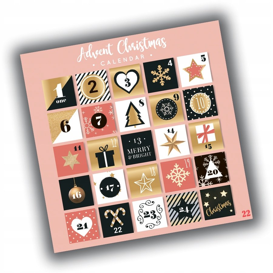 Naklejki Świąteczne Adwentowy Kalendarz 22 10X10 Cm
