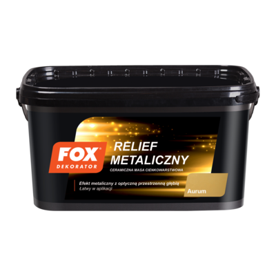 FOX Dekorator Masa cienkowarstwowa RELIEF METALICZNY 002 aurum 1 kg