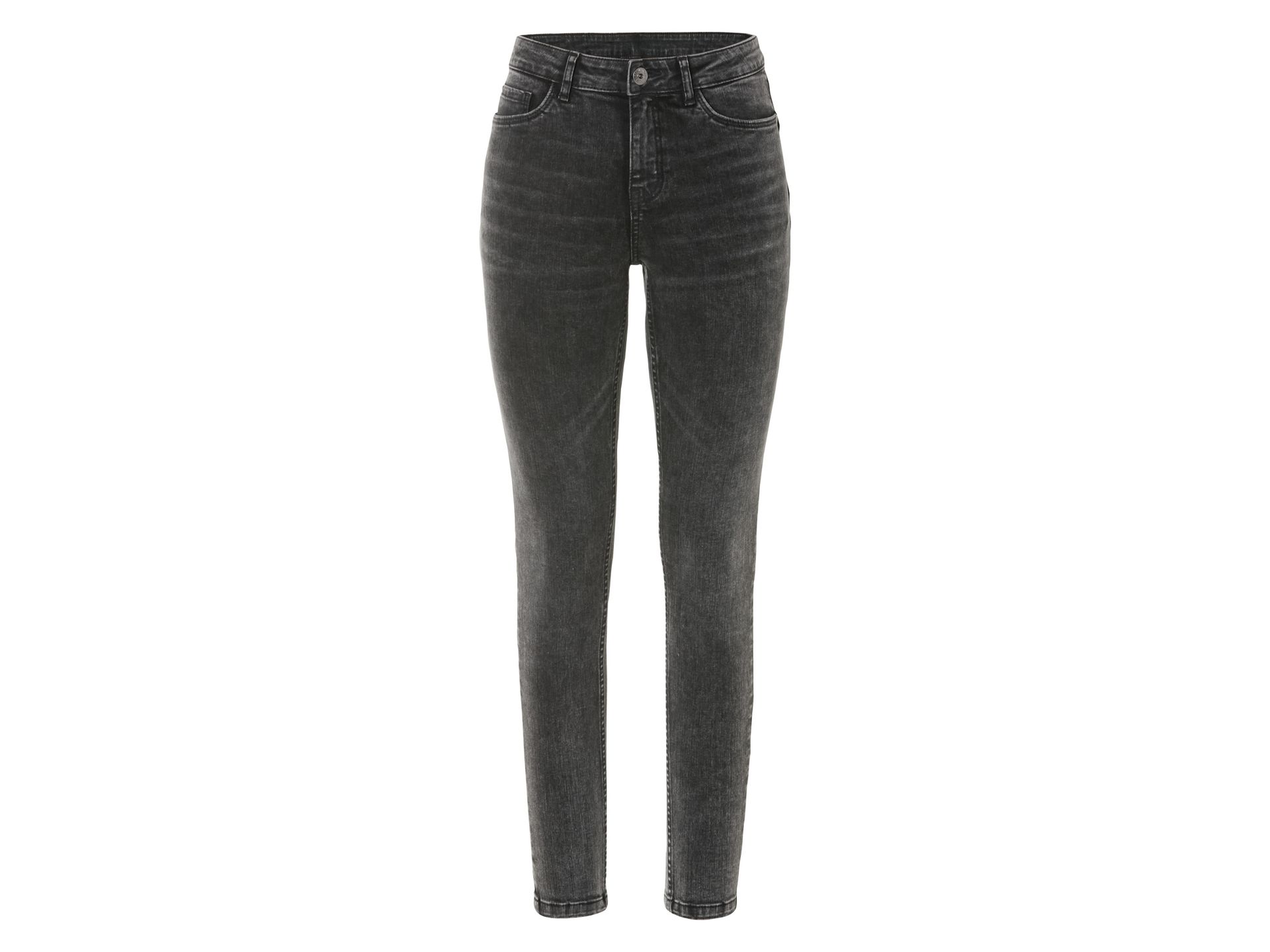 esmara® Jeansy damskie z bawełną, Super Skinny Fit (Szary, 38)