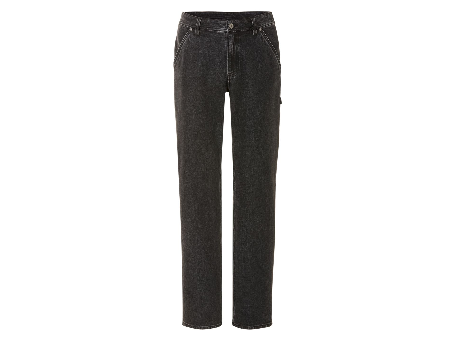 LIVERGY® Jeansy stolarskie męskie z bawełny, Relaxed Fit (Ciemnoszary, 50 (34/32))