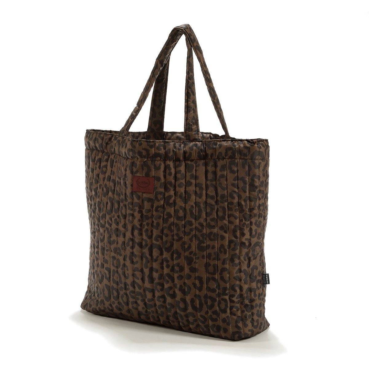 La Millou - Torba Shopper Bag Ortalion LEOPARD CHOCO by Magdalena Lamparska