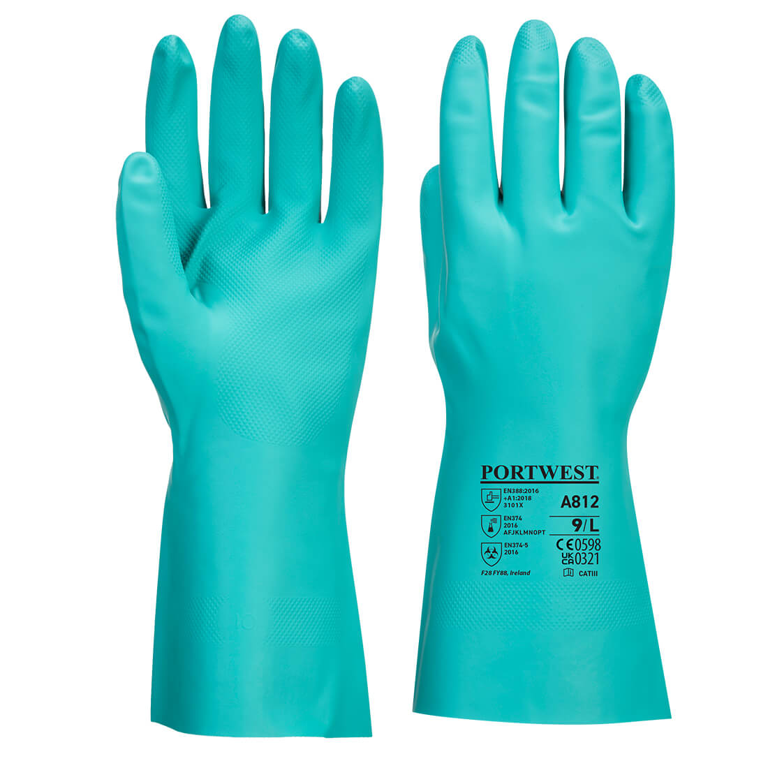 PORTWEST A812 RĘKAWICA CHEMICZNA NITROSAFE PLUS; ZIELONY