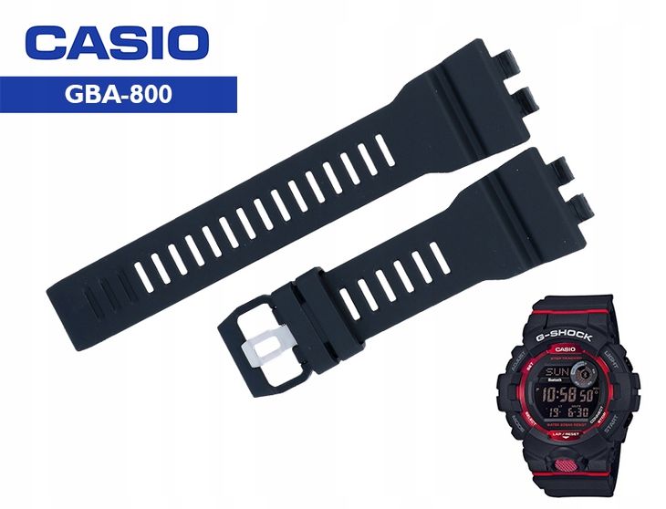 pasek Casio GBA-800 GBD-800 czarny