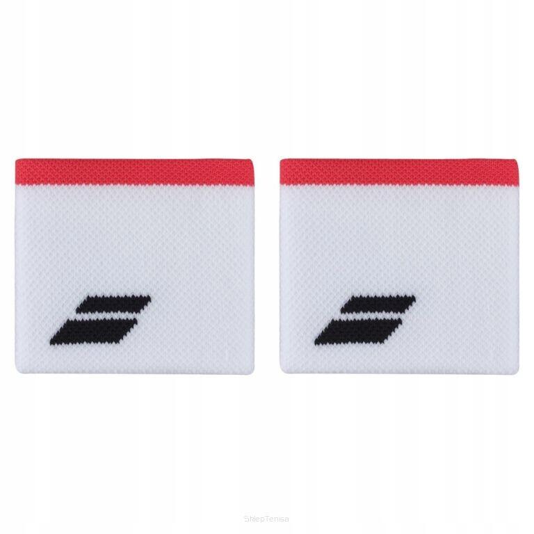 Frotka Babolat  Logo Wristband White/Strike Red