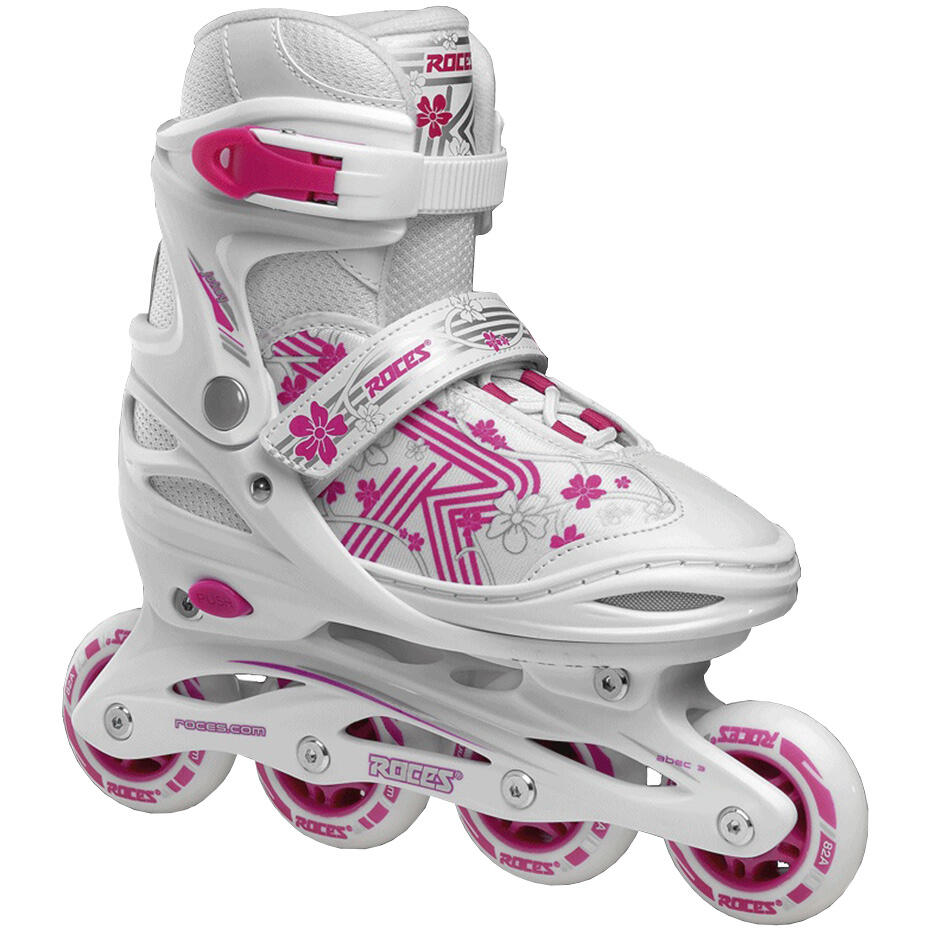 Roces Dziewczęce łyżworolki Jokey 3.0 Girl Inline, White-pink, 26/29 400846-001