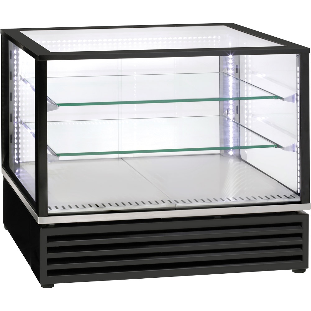 Witryna chłodnicza, nastawna, cukiernicza, czarna, oświetlenie LED, V 170 l STALGAST 777470