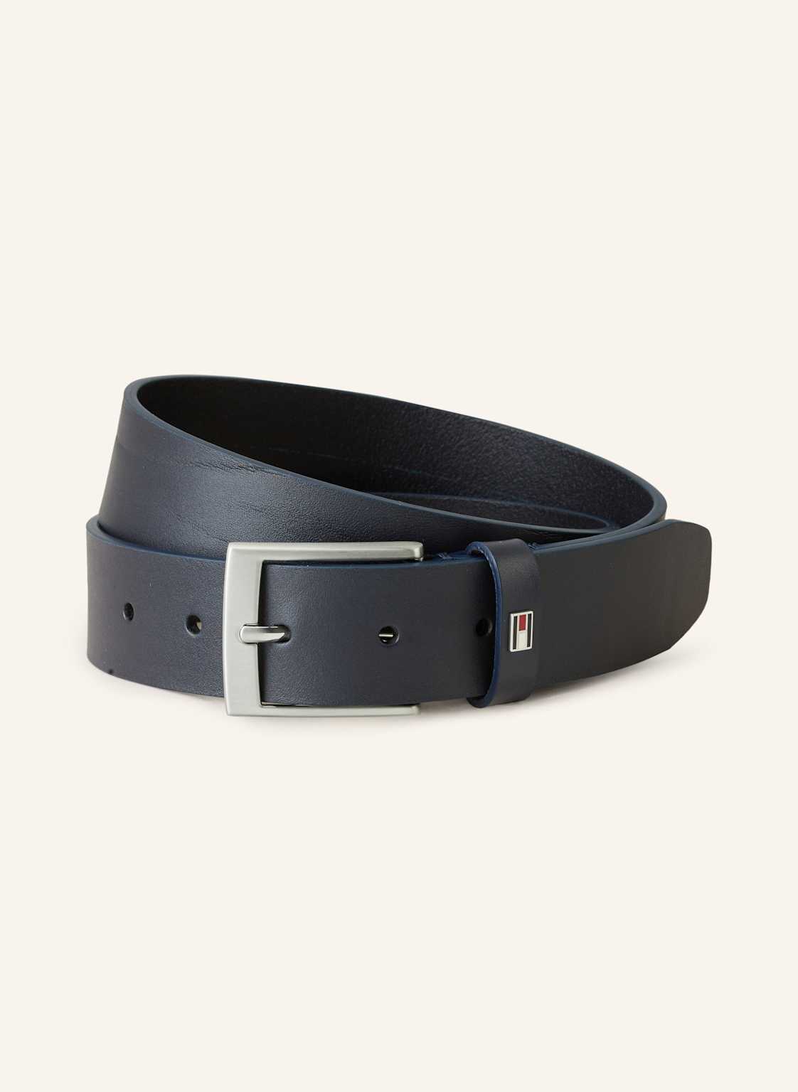 Tommy Hilfiger Pasek Skórzany Adan blau