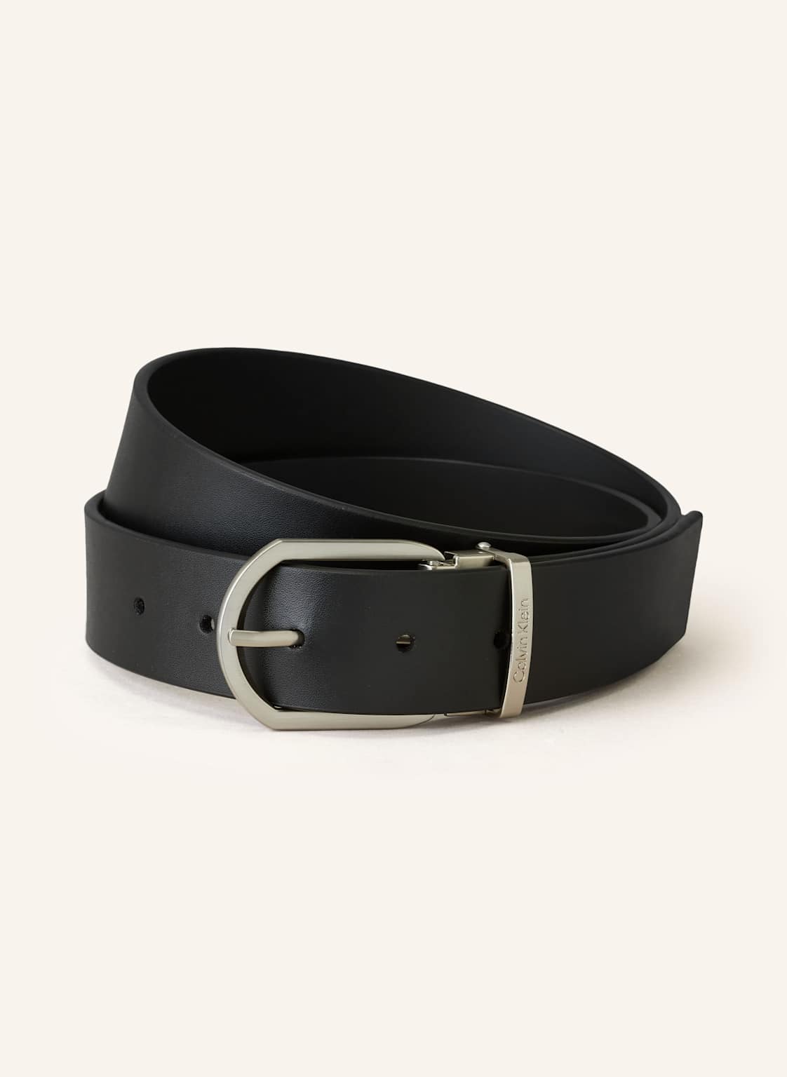 Calvin Klein Pasek Skórzany schwarz