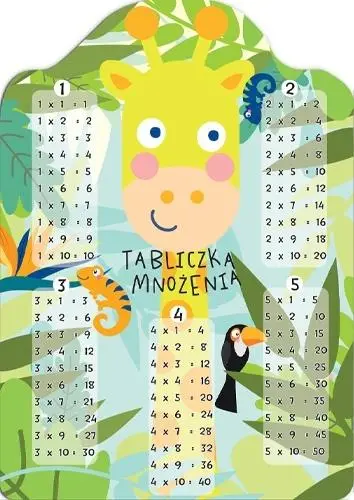 Karta tabliczka mnożenia A5 żyrafa - Henry
