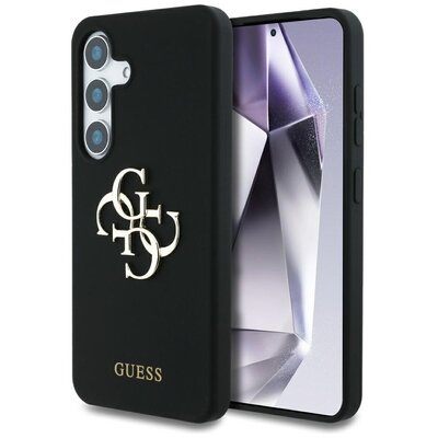 Etui GUESS Silicone Big 4G Logo Bottom Script do Samsung Galaxy S25 Czarny