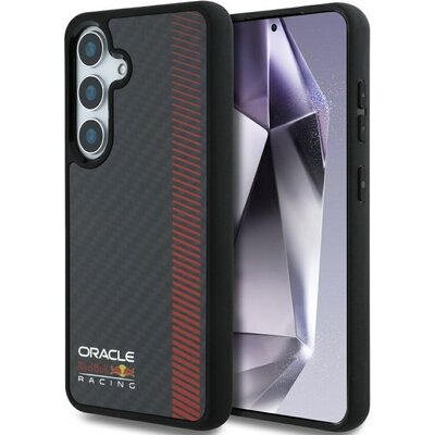 Etui RED BULL Real Carbon Fiber Powerbar MagSafe do Samsung Galaxy S25 Czarny