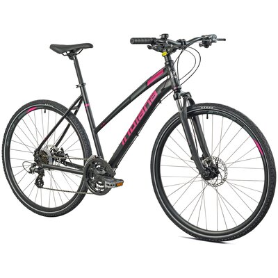 Rower crossowy INDIANA X-Cross 2.0 D17 damski Czarno-różowy