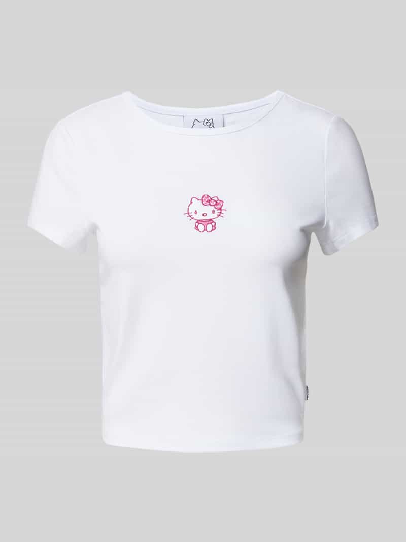 T-shirt z o kroju slim fit z wyhaftowanym motywem