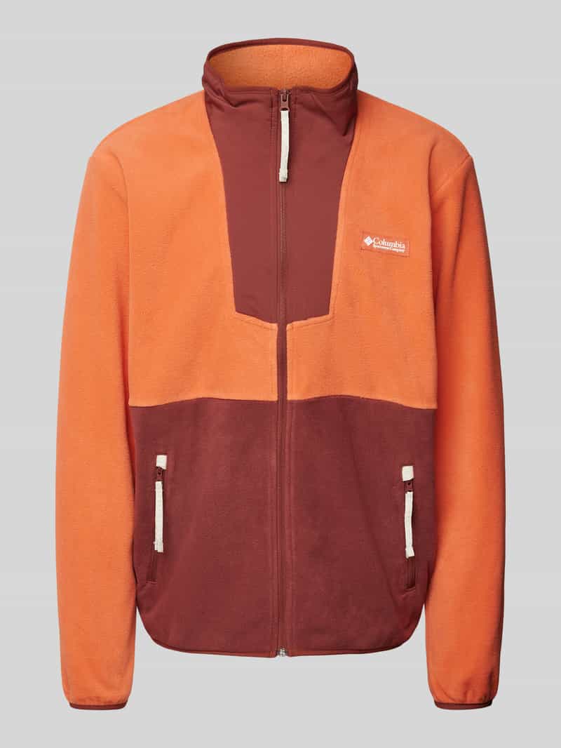 Sweter z polaru z naszywką z logo model ‘SEQUOIA’